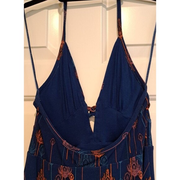 Free People Dress Tropical Daydream Halter Peacock Asymmetrical Hem Woman's XS - Picture 9 of 16